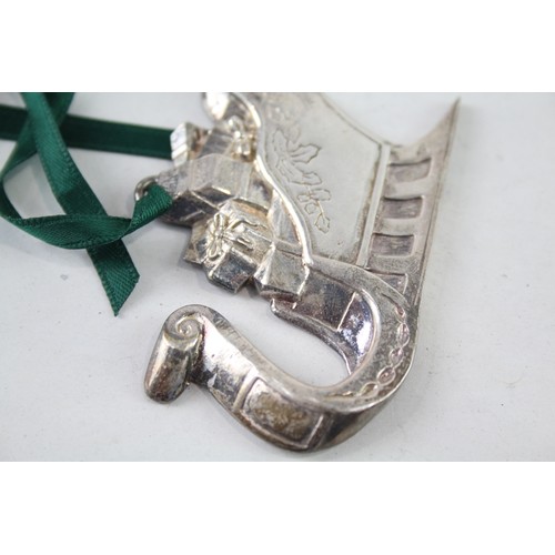 276 - Vintage Stamped .92t5 Sterling Silver Santa's Sleigh Christmas Ornament (31g)        657146