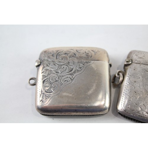 278 - 2 x Antique .925 Sterling Silver Vesta / Match Cases Inc Victorian (50g)       657127