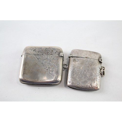 278 - 2 x Antique .925 Sterling Silver Vesta / Match Cases Inc Victorian (50g)       657127