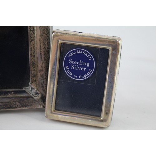 291 - 2 x Vintage .925 Sterling Silver Photograph Frames Inc Celtic Style Etc (285g)      657137