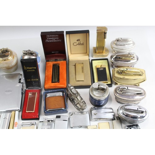 298 - Cigarette / Pocket Lighter Job Lot Inc Vintage Table / Desk Zippo Ronson Etc x60      551289