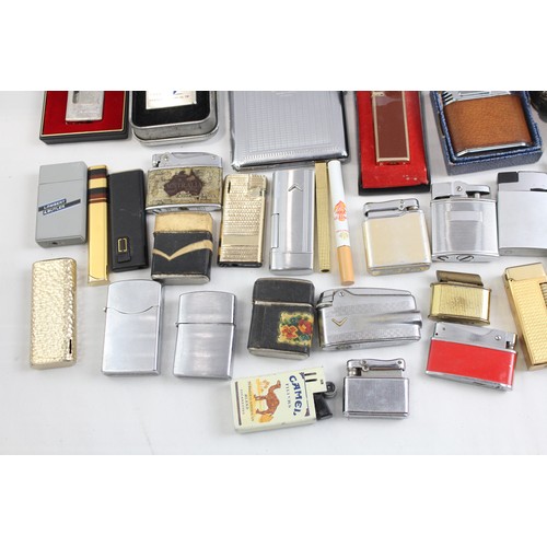 298 - Cigarette / Pocket Lighter Job Lot Inc Vintage Table / Desk Zippo Ronson Etc x60      551289