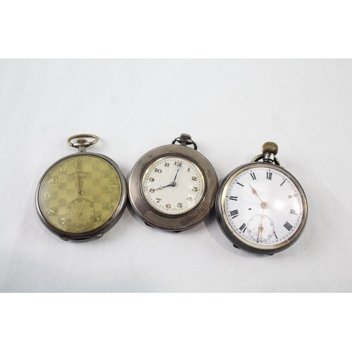 306 - Vintage Mixed Purity Silver Pocket Watches Hand-Wind UNTESTED      466024