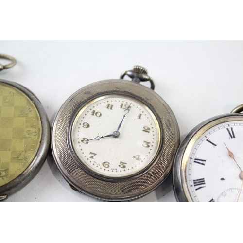 306 - Vintage Mixed Purity Silver Pocket Watches Hand-Wind UNTESTED      466024