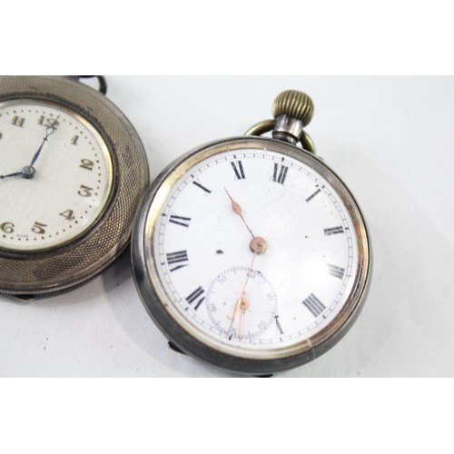 306 - Vintage Mixed Purity Silver Pocket Watches Hand-Wind UNTESTED      466024