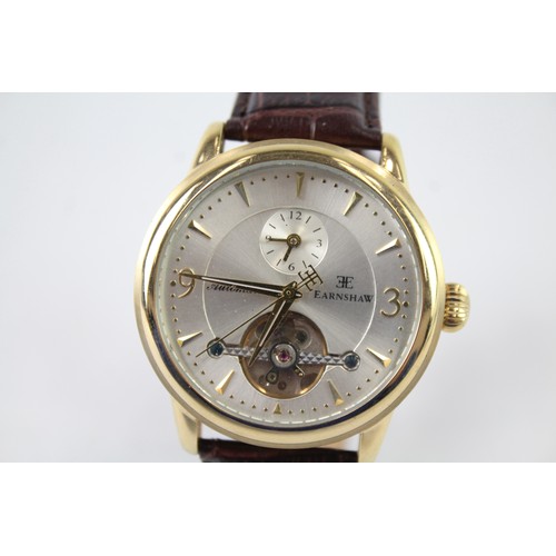 307 - Mens Earnshaw Gold Tone Watch Automatic Working      410121