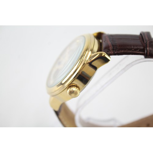 307 - Mens Earnshaw Gold Tone Watch Automatic Working      410121