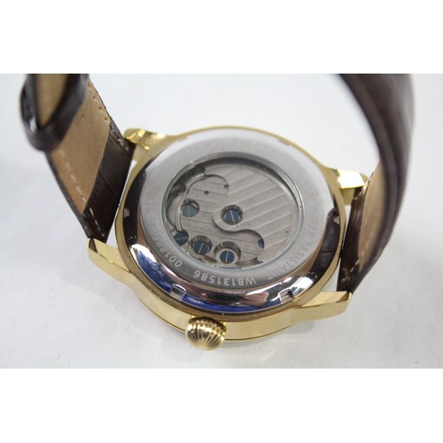 307 - Mens Earnshaw Gold Tone Watch Automatic Working      410121