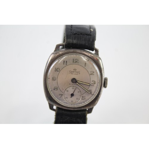 311 - Mens Vintage Smiths 925 Silver Watch Hand-Wind Working      410118