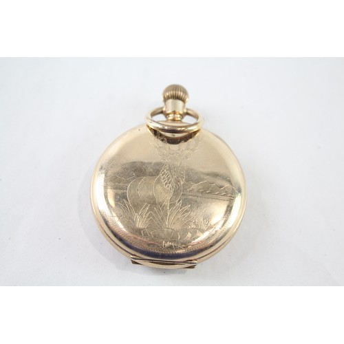 314 - Vintage Elgin Rolled Gold Full Hunter Pocket Watch Hand-Wind Working      410110