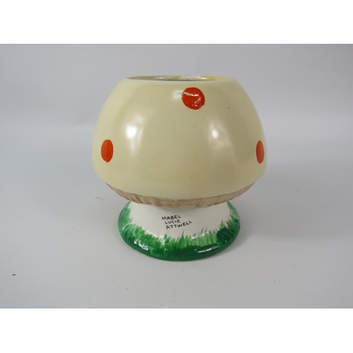 52 - Shelley Mabel Lucie Attwell Boo Boo Mushroom sugar bowl.