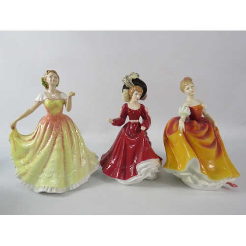 64 - Three Royal Doulton figurines Deborah, Patricia & Autumn Attraction.