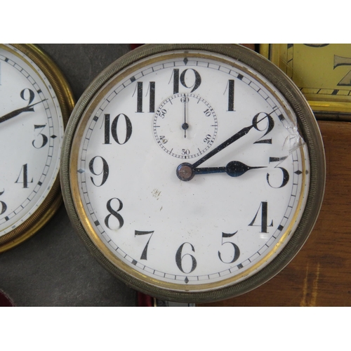 68 - Selection of antique travel clocks all in running order, John Bull Retford, CH Barbier Geneva etc.