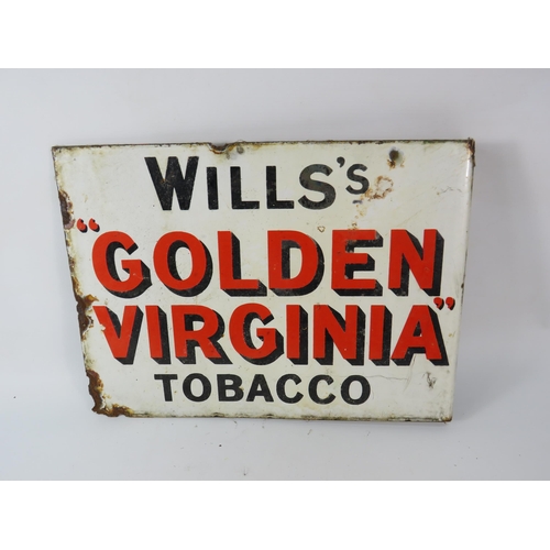 80 - Vintage enamel Will's Golden Virginia Tobacco sign, 15