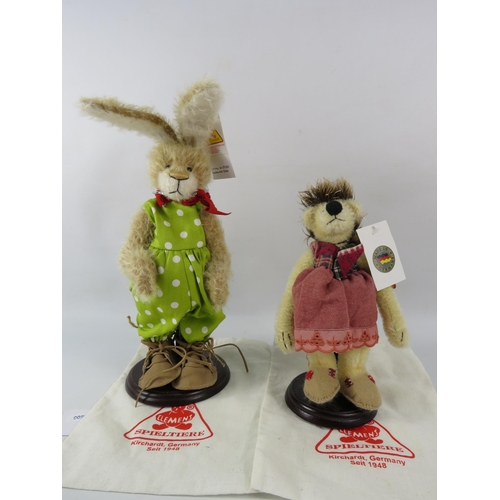 102 - Two Clemens Spieltiere Limited edition teddy bears Meadow Child Emilia & Hedghog Stapsine both come ... 