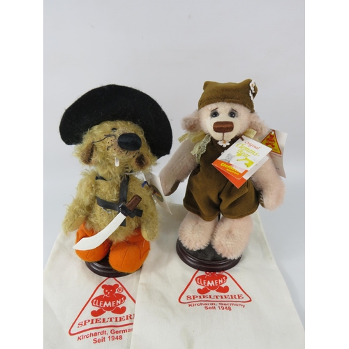 103 - Two Clemens Spieltiere Limited edition teddy bears Mouse Alexandre & Teddy Wichtel both come with ba... 