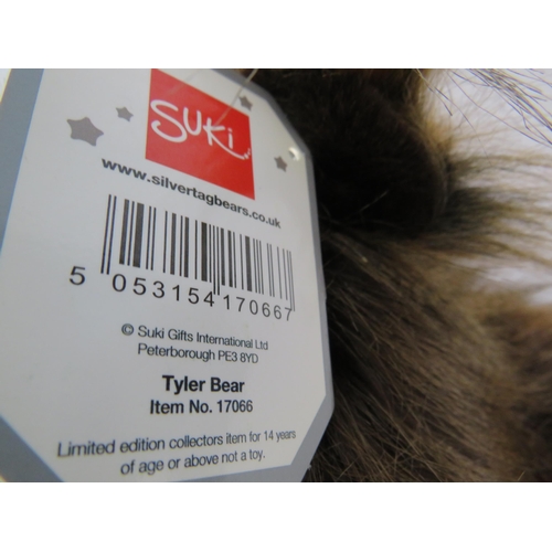 108 - Suki Silver tag Limited Edition Teddy bear Tyler 640 OF 1500.