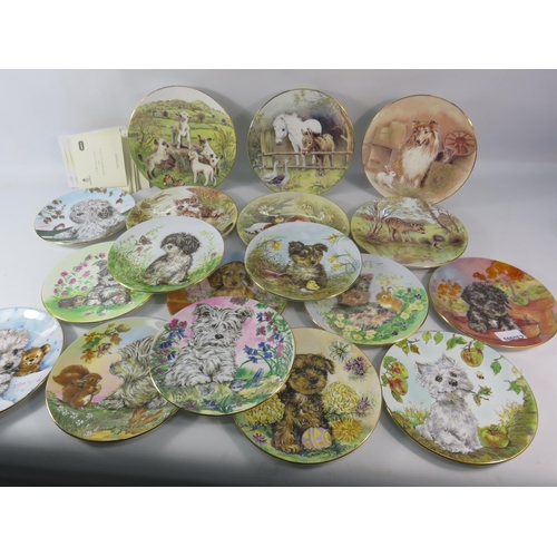 121 - Eighteen Royal Worcester RSPCA Collectors plates with certs.