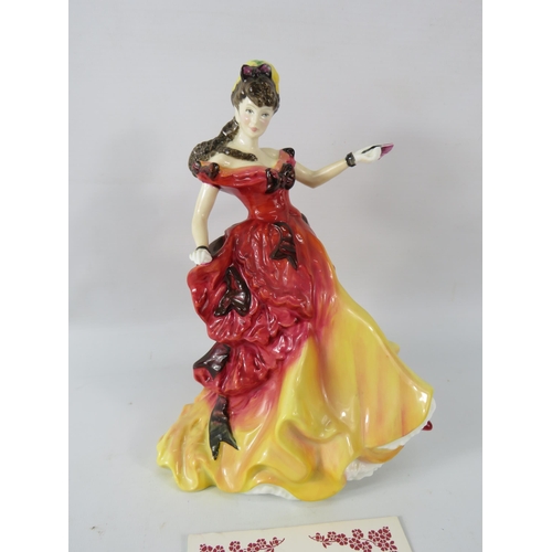 136 - Royal Doulton Figure of the year 1996 Belle with cert.