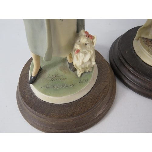 138 - Three ADL Vittorio Tessaro Italian figurines in a art deco style, the tallest measures 10