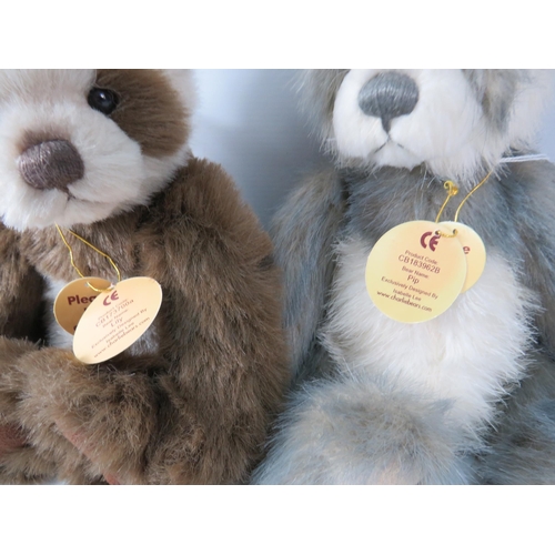 92 - Two small Charlie Bear teddies Lily CB173700a & Pip CB183962B.