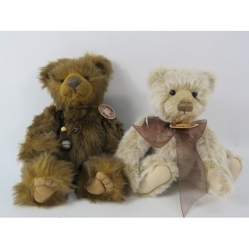 93 - Two Charlie Bear teddies Zoe CB093930 & Kelsey CB083796.