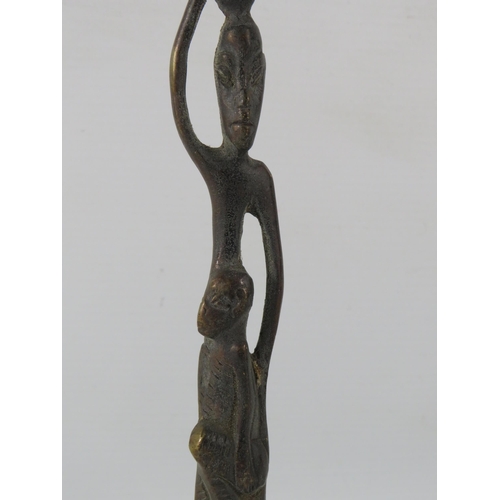 154 - Vintage Bronze african tribal figure 10