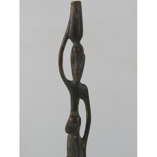 154 - Vintage Bronze african tribal figure 10