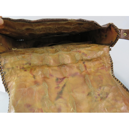 167 - Unique vintage handbag believed to be Hornback Crocodile skin, 12