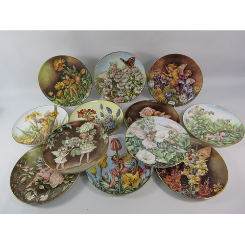 186 - Set of Twelve Border Fine china fairy plates with certs.