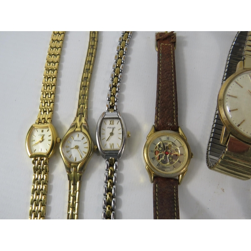 340 - Selection of mens and ladies wristwatches including a Summit automatic in running order.