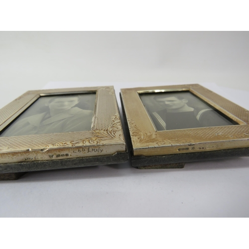 367 - Pair of Sterling silver photo frames, 3 1/4