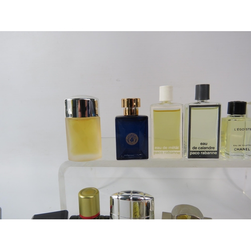 425 - 22 Mens Miniatures fragrances including Armarni, Versace, Chanel, Tiffany for men etc.