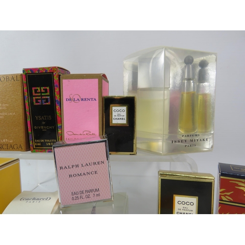 427 - 15 Boxed miniature womens fragrances, Coco Chanel, Ralph Lauren, Opium etc.