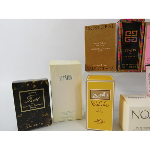 427 - 15 Boxed miniature womens fragrances, Coco Chanel, Ralph Lauren, Opium etc.