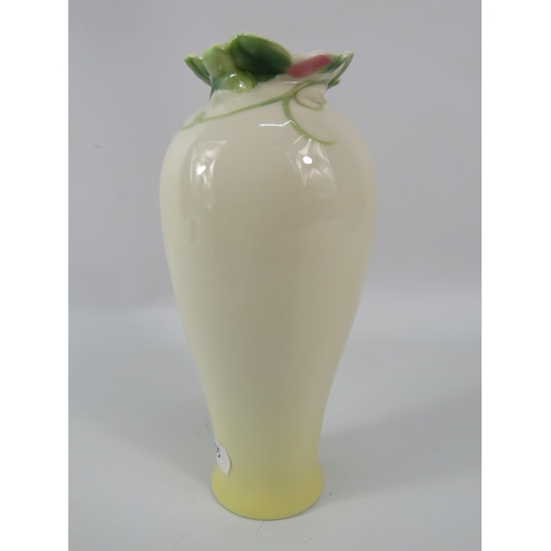 448 - Franz porcelain Sweet pea vase, 6.5