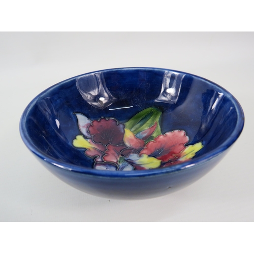 450 - Moorcroft Orchid pattern bowl, 5 1/4