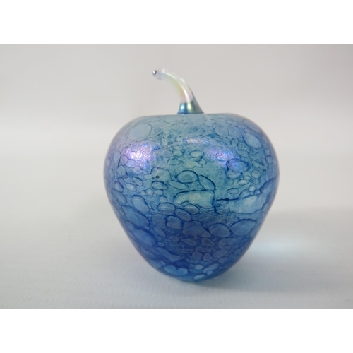 457 - Small John Ditchfield Glassform Iridescent apple paperweight. 2