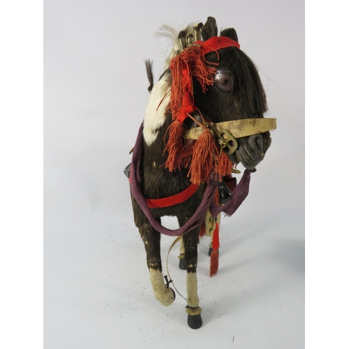 472 - Japanese Samurai paper-mache war horse possibly Edo period, 13