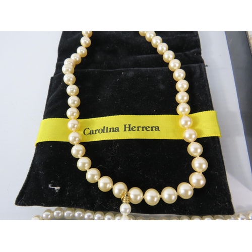 475 - Pearl necklaces by Carolina Herrera, Napier and Lotus.