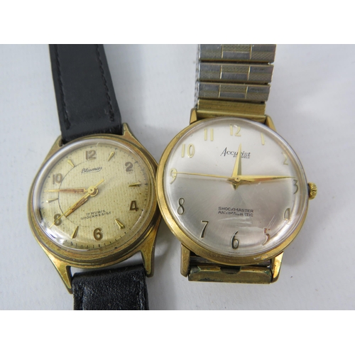 482 - Two vintage mens mechanical wristwatches Blumus & Accurist both in running order.