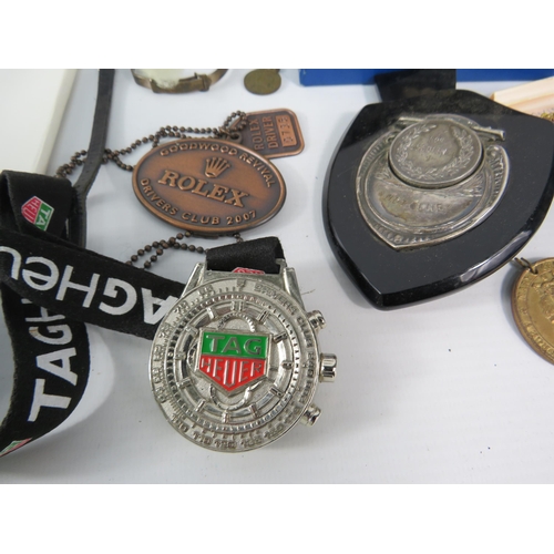 487 - THIS LOT HAS NOW BEEN WITHDRAWN BY THE VENDOR.
Interesting mixed lot to include a Tag Heuer Drivers ... 