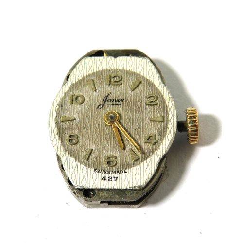 397 - 17 Jewel Ladies Watch  in running order. 9ct Gold case and Strap.  Approx 6g