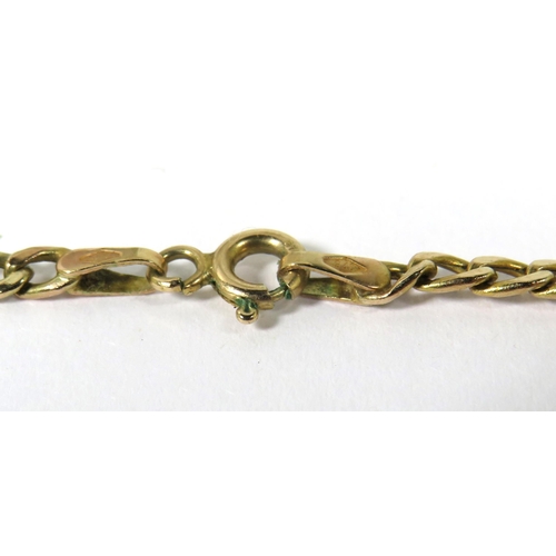 508 - 9ct Yellow Gold Flat link Neck Chain which measures 20 inches long.  Excellent condition.  3.2g