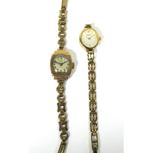 510 - Two Ladies watches, Accurist Quartz with 9ct Body & Strap plus an Aristo Watch with 9ct Body and Rol... 