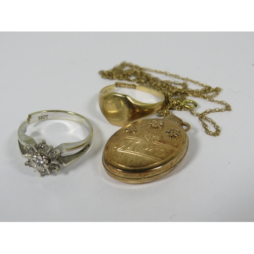 512 - Selection of 9 & 18 Ct scrap gold items, (18ct =2.8   9ct=4g)