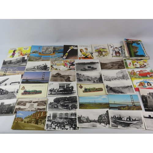 525 - Selection of postcards to incude some with local interest, topographical, Bamforths comical etc.