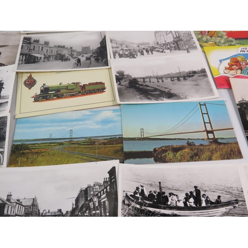 525 - Selection of postcards to incude some with local interest, topographical, Bamforths comical etc.