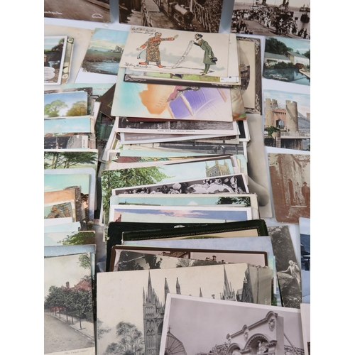 526 - Large selection of mainly Topographical vintage postcards.