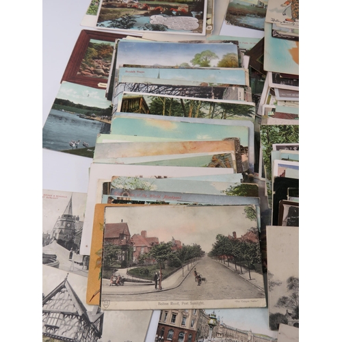 526 - Large selection of mainly Topographical vintage postcards.